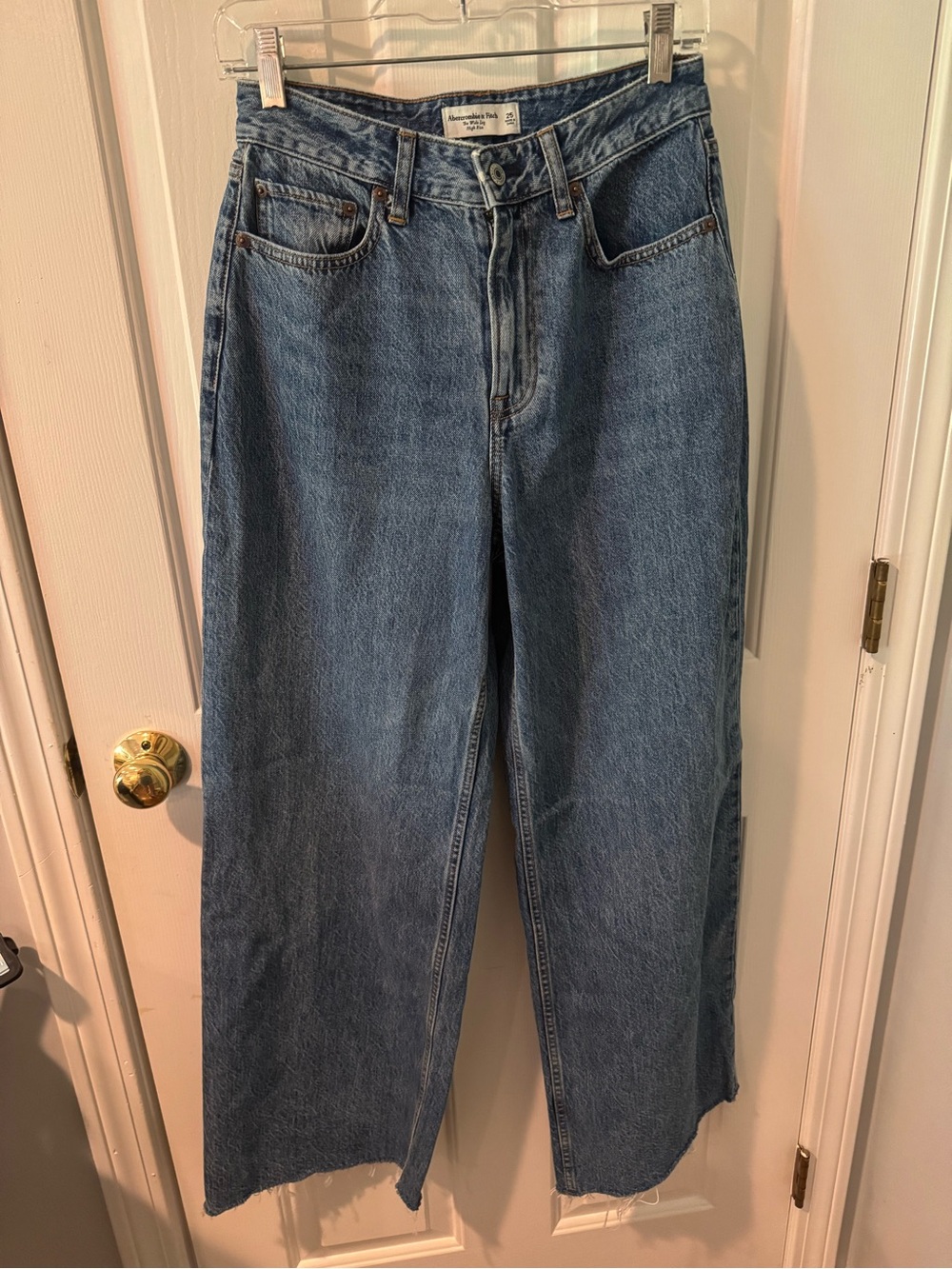 Abercrombie & Fitch Curve Love Wide Leg High Rise Jeans NWT Sz 25 | 90s Baggy